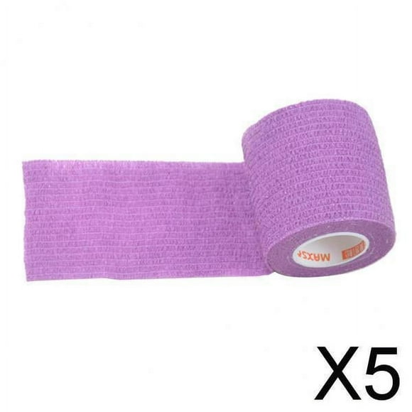 Runquan 5-6pack Self Adhesive Bandage Roll Elastic Cohesive Tape Wrap for Wrist Ankle 5 Pcs