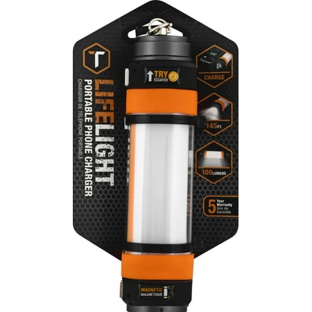 ToughTested - LifeLight Portable Phone Charger and Emergency Light - Black