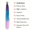 thumbnail image 3 of Synthetic Colorful Braiding Hair Pre Stretched 26 Inch Extensions for Stage Party Halloween Costume Cosplay (Pack of 2), 3 of 4