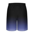 thumbnail image 4 of Mens Wide Leg Shorts with Pockets and Drawstring Elastic Waist Casual Gradient Printed Relaxed Pull-On Breathable Loungewear Pajama Beach Short, 4 of 5