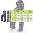 thumbnail image 2 of Mepaouo Womens Pajama Pants Plaid Sleep Lounge Stretch Comfy Drawstring Pj Bottoms(Blue,2XL), 2 of 5
