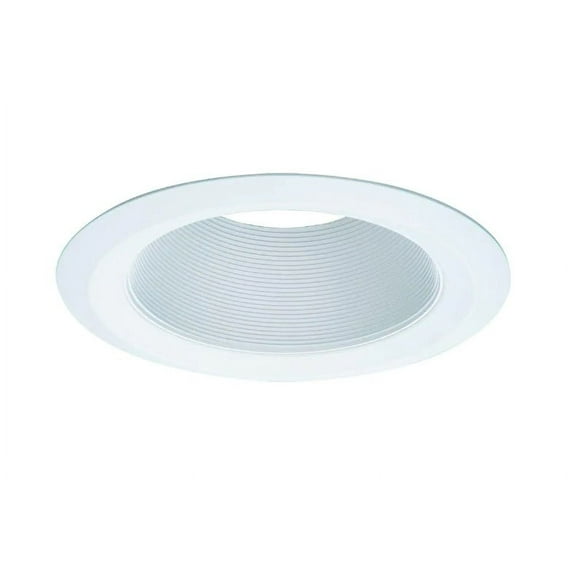 Halo 6109WB E26 Series Recessed Lighting Tapered Baffle with Self Flanged Trim Ring, 6 In, White