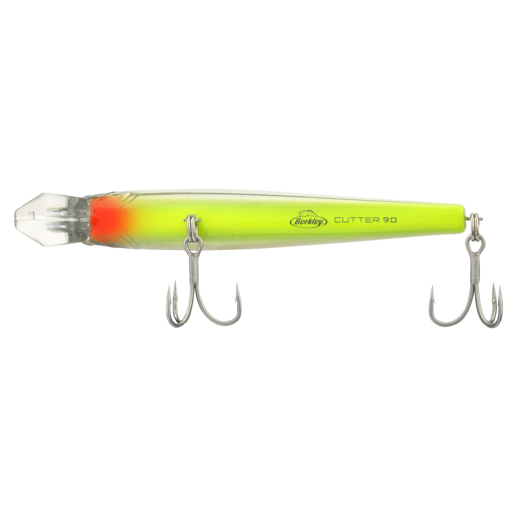Berkley Cutter Saltwater, 3.5 in, Jerkbaits, Chrome/Chartreuse (1 Count)
