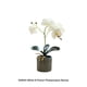 thumbnail image 2 of Inteprter Bonsái de orquídeas artificiales Phalaenopsis en maceta para el hogar, jardín, de planta falsa realista para decoración de bodas al Decoración Blanco Inteprter HA084197-02, 2 of 6