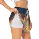 thumbnail image 1 of Balery Starry Sky Constellation Cat Pantalones cortos deportivos para mujer con forro y dos bolsillos, elásticos, para entrenamiento, gimnasio, yoga-X-Large, 1 of 7