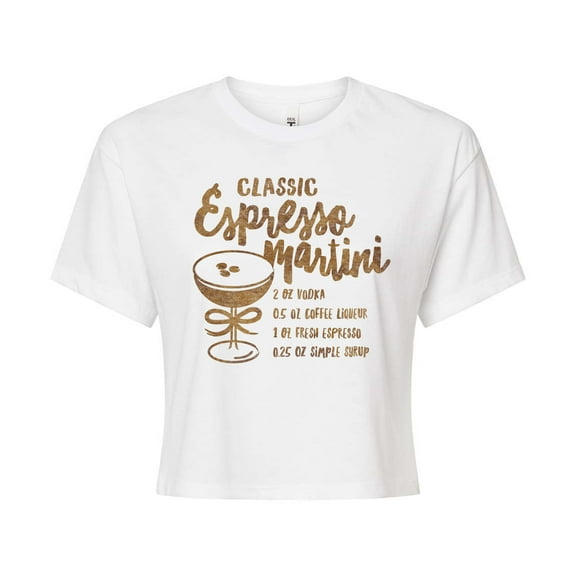 Instant Message - Espresso Martini - Juniors Cropped Graphic T-Shirt