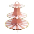 thumbnail image 2 of de 2 Estantes de Exhibición de Pasteles con Soporte para Magdalenas de 3 Niveles para Rosa + verde, 2 of 9