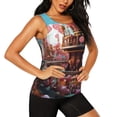 thumbnail image 2 of Fotbe fairy-tale-world-with-delicious-candy Blusas Sin Mangas para Mujer – Estilo Casual, Corte Suelto, Slim-Fit, Cuello Redondo Deportivo, Tops de Verano para Gimnasio y Yoga-XX-Large, 2 of 7