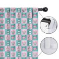 thumbnail image 4 of Blackout Kids Curtains,Checkered Unicorn Cat Pattern Childrens Insulated Curtains Set Of 2,Bedroom Essentials,Toddler Room Decor 52"x84", 4 of 5