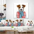 thumbnail image 4 of Designart Funny Jack Russell in Formal Suit - Animal Throw Pillow - 12x20, 4 of 5