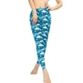 thumbnail image 2 of DISNIMO Dolphin Printed Workout Yoga Pants for Women, High Waisted Workout Leggings Tummy Control Yoga Pants Leggings for Workout Sport, Blue and White, XS, 2 of 6