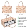 thumbnail image 2 of Large Capacity Tote Bag,Corgi Dog and Flower Florals Handbag Fashion Luxury Tote Bag,15.7"x13"x 5.1" Inches,Laptop Compatible, 2 of 6