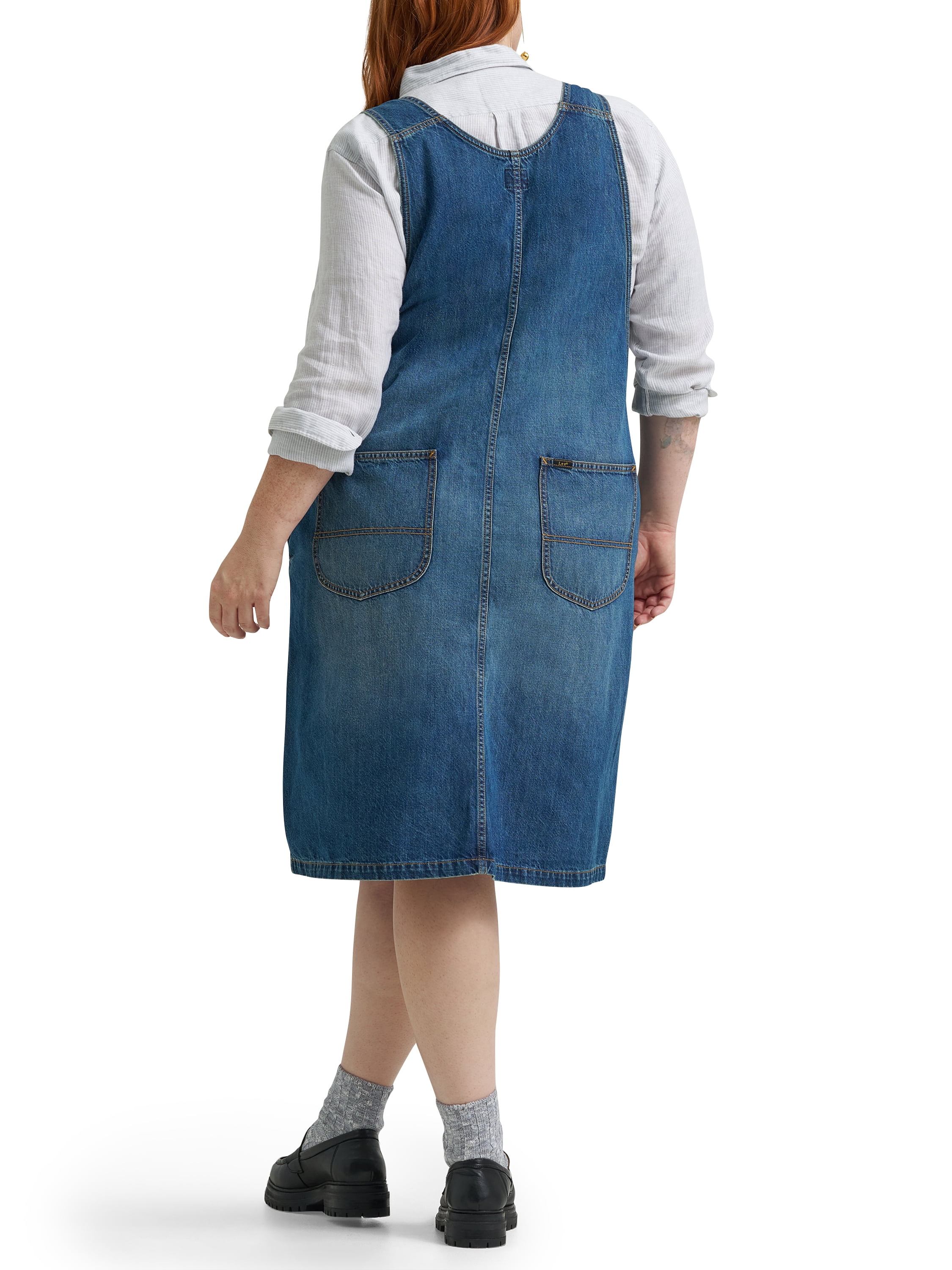 Lee® Women's Plus Loose Fit Midi Overall Dress