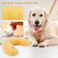 thumbnail image 2 of Kattkudde husdjur mjuk leksak katt lugnande kudde för hund ångest lindring valp krama kudde nacke U-formad kudde hundsäng kudde sova förbättra -gul, 2 of 5