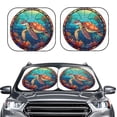 thumbnail image 2 of Fotbe Sea Turtle in Coral 2-Piece Car Windshield Sun Shade | Sun Blocker for Car Windshield | Foldable Automotive Interior Accessories for Sun Protection-Large, 2 of 7