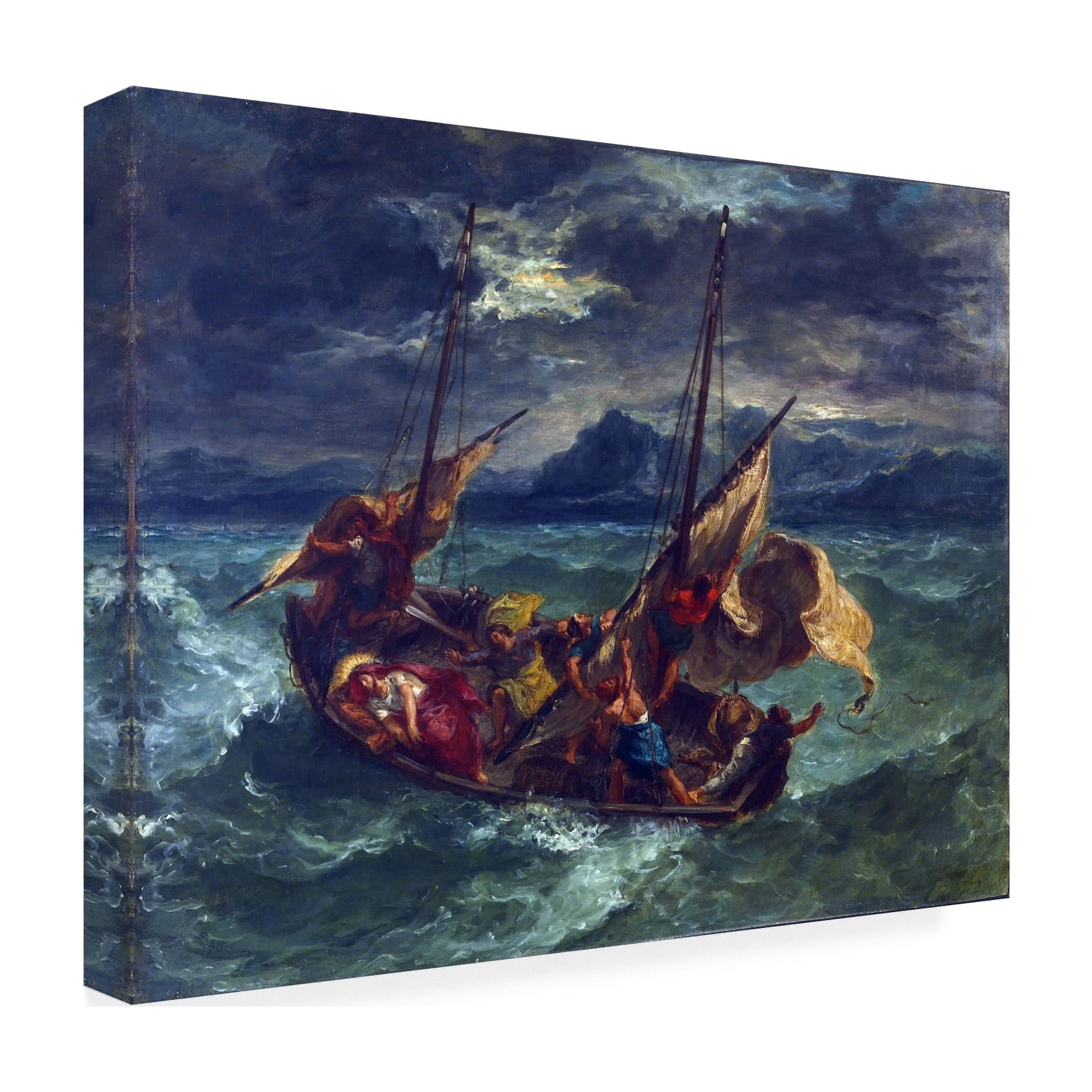Eugene Delacroix 'Christ On The Sea Of Galilee' Canvas Art