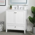 thumbnail image 2 of Pemberly Row Modern 30" Single Quartz Top Bathroom Vanity in White, 2 of 15