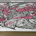 thumbnail image 6 of Ambesonne Sketchy Place Mats Set of 4, Woman on a Poppy Field, Standard Size, Black White Pink, 6 of 6