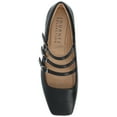 thumbnail image 4 of Journee Womens Darlin Multi Strap Square Toe Dress Flats, Widths Available, 4 of 9