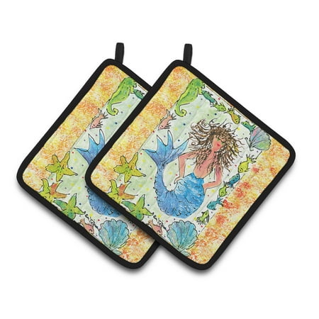 

Carolines Treasures 8082PTHD Mermaid Pair of Pot Holders 7.5HX7.5W multicolor