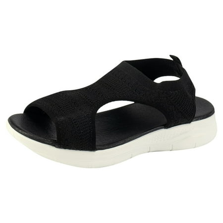 

WNVMWI Sandals Women Water Shoes Summer Water Sandals for Women Black Shoes Slippers Flip Flops Wedge Sandals for Women Dressy Comfortable Summer Platform Casual Dress Sandal Dressy Casual Sh Size 39