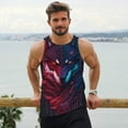 thumbnail image 6 of KLL Cool Wolf Head Print Men's Muscle Gym Workout Stringer Tank Tops Bodybuilding Fitness T-Shirts Tank Tops Men-Medium, 6 of 7