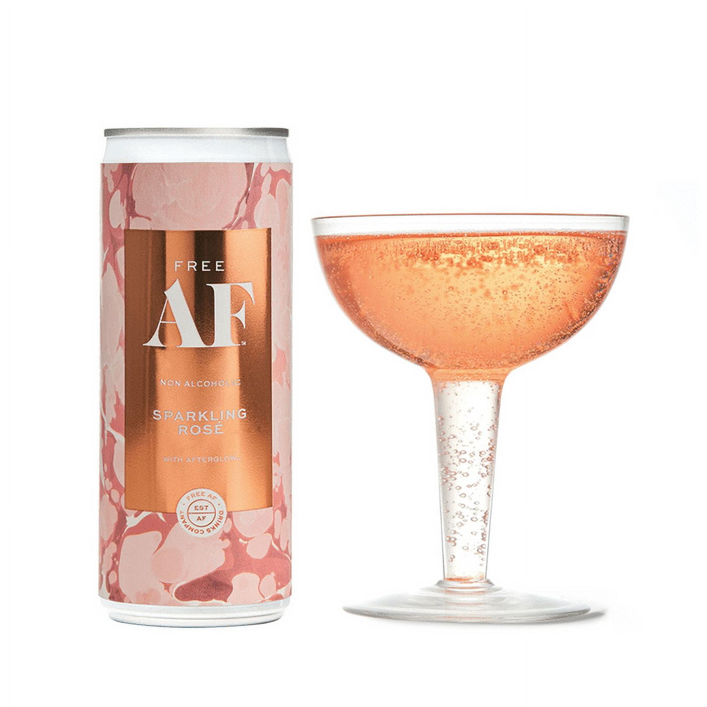 FREE AF Sparkling Rosé Non-Alcoholic Wine, Ready to Drink, 8.4 fl oz Can