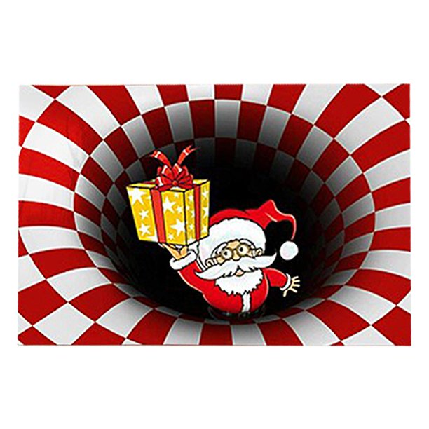 Alfombra de puerta de baño serie navideña, decoraciones navideñas
