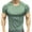 Green, variant on Lmnyox Men's Summer Sport Shirt Short Sleeve Breathable Workout Muscle Tee Stretchy Running Athletic T Shirt