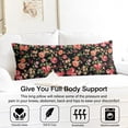 thumbnail image 3 of Floral Body Pillow Cover – Soft & Breathable, Hidden Zipper, 20"x54", Vintage Wildflower & Botanical Print with Butterflies & Bees – Gift for Side Sleepers, Pregnancy, Farmhouse Decor, 3 of 7