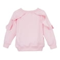 thumbnail image 2 of Conti Kids Toddler Girls Ruffle Shoulder Sweatshirts Pink 2-3 Years, 2 of 5
