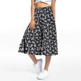 thumbnail image 2 of XAOFW Wide Leg Pants For Women Fashionable Printed Elastic Waist Thin Trousers High Waisted Skirt Pants Versatile Bottom XXL, 2 of 3