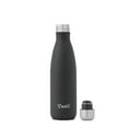 thumbnail image 2 of S'well 17 oz Onyx Black and Silver Solid Print Triple Layered Vacuum Insulated Stainless Steel Water Bottle with Screw Cap, 2 of 5