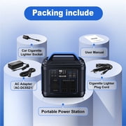 SBAOH Portable Power Station, 300w 296wh Solar Generator 80000mah Lithium Battery Solar Power Banks Generator Power Source for Camping