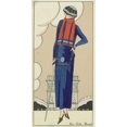 thumbnail image 2 of Anonymous 11x18 Gold Ornate Wood Frame and Double Matted Museum Art Print Titled - Aux Champs Elysees (1924), 2 of 4