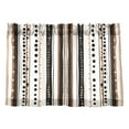 thumbnail image 7 of Yayeee Kitchen Curtains Tier Pair Light Filtering 27"x36" Rod Pocket Short Cafe Window Panel, Brown Abstract Stripes, 7 of 7