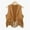 Khaki, variant on KONDYS Girls' Soft T Shirts Cowboy Vest Open Front Sleeveless Party Dress Up With Tassel Active Casual Tees for 3-4Y