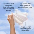 thumbnail image 4 of Toallitas faciales Sky Organics Gentle Clean 50 XL de un solo uso, 4 of 6
