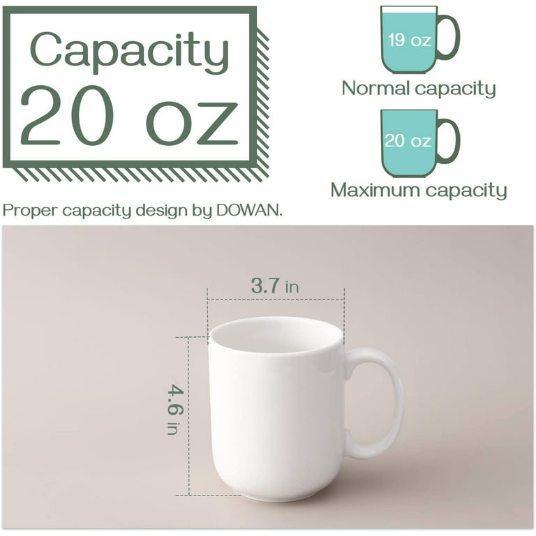 20 oz Custom White Jumbo Coffee Mug, Personalized Large Coffee Mug