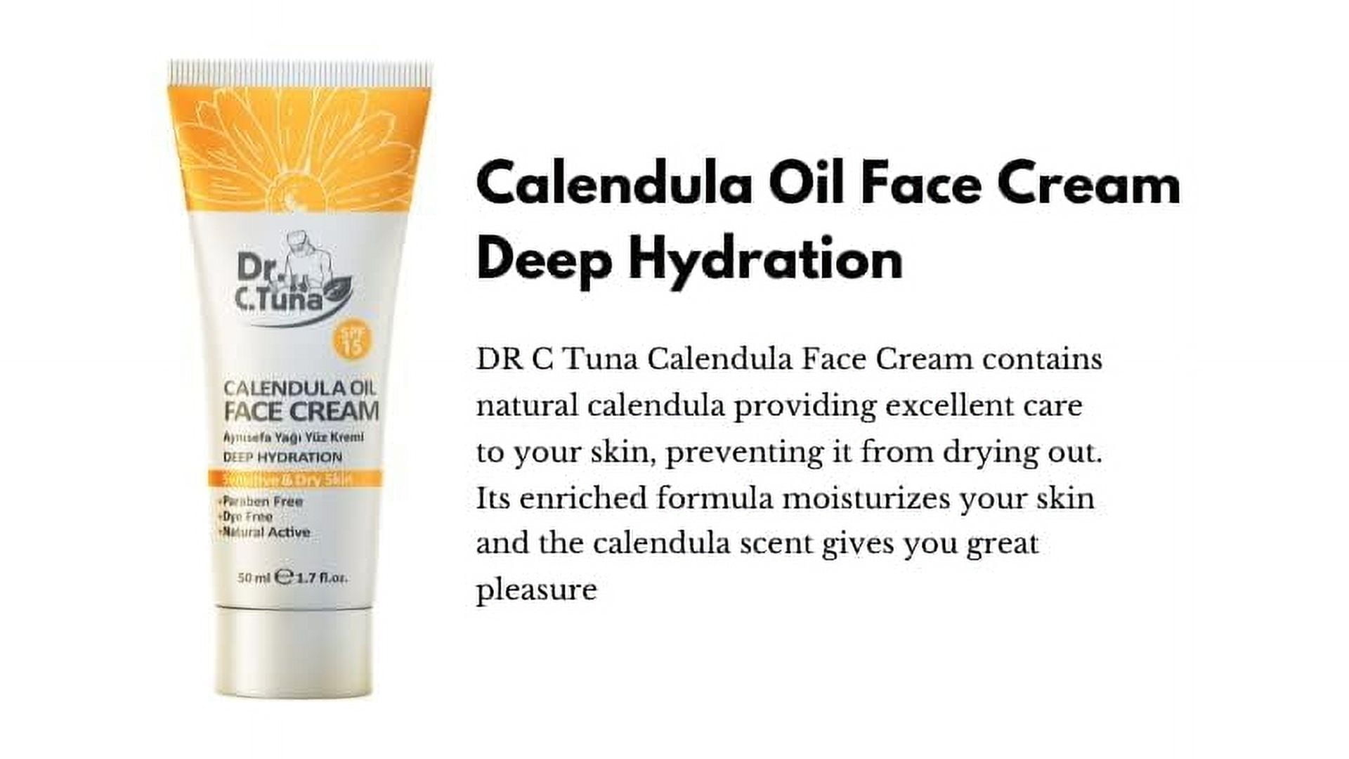 Farmasi Dr. C. Tuna Calendula Face Cream, Gentle Daily Moisturizer, 1.7 fl oz (50 ml)