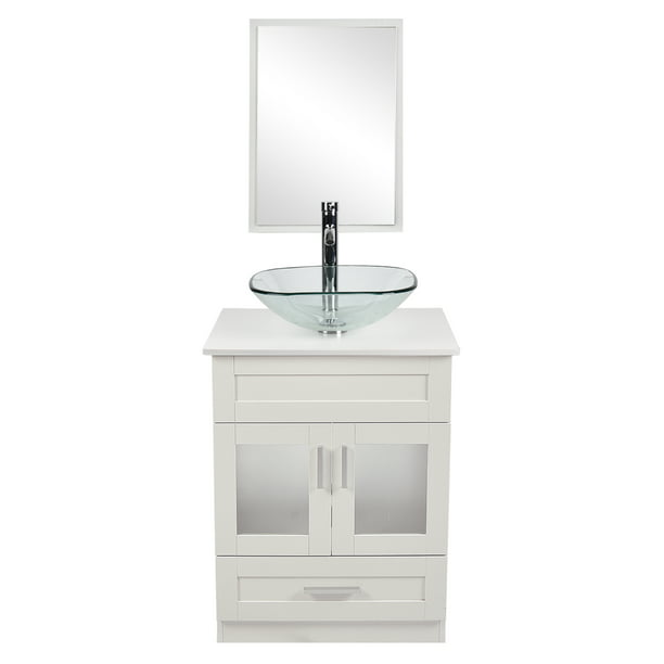 Elecwish 24 Inch Bathroom Vanity And, 24 Inch Bathroom Vanity With Drawers And Sink