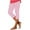 Pink, variant on Timegard Capri Pants for Women Plaid Cropped Leggings Elastic Waist Comfy Casual Workout Yoga Pants