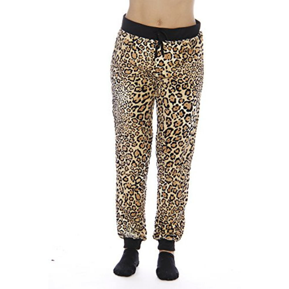 z supply chill plush leopard jogger