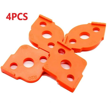 

QXKE 4Pcs Radius Router Templates Jig Trimming Router Bit Templates Woodworking Tools