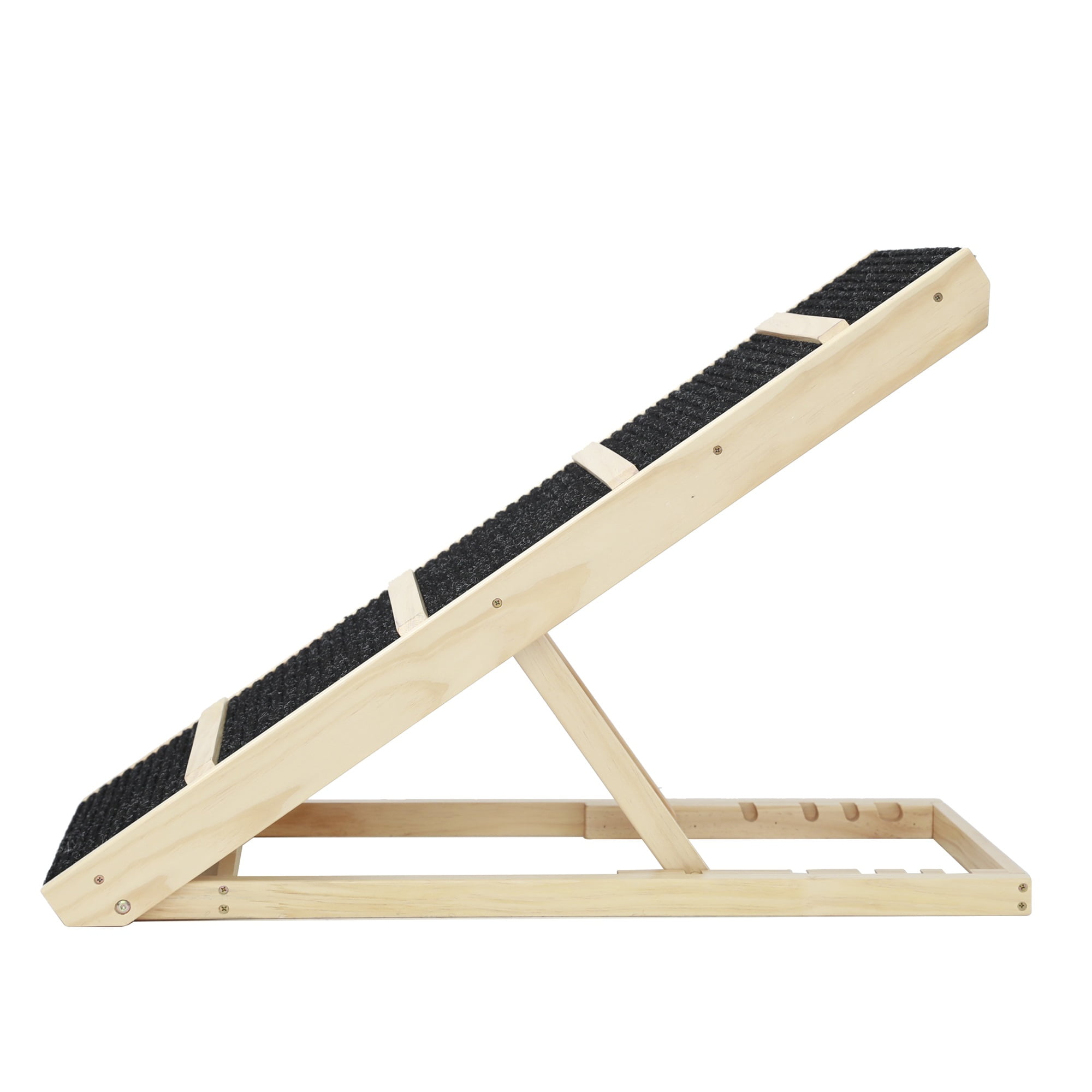 Pefilos 25" Wood Pet Stairs, Multi-Level Bed Window Perch Seat Platform Folding Portable Dog Cat Bed with Removable Step Dog Ramp for Car, Bed, Brown Pefilos 25" Wood Pet Stairs, Multi-Level Bed Window Perch Seat Platform Folding Portable Dog Cat Bed with Removable Step Dog Ramp for Car, Bed, Brown