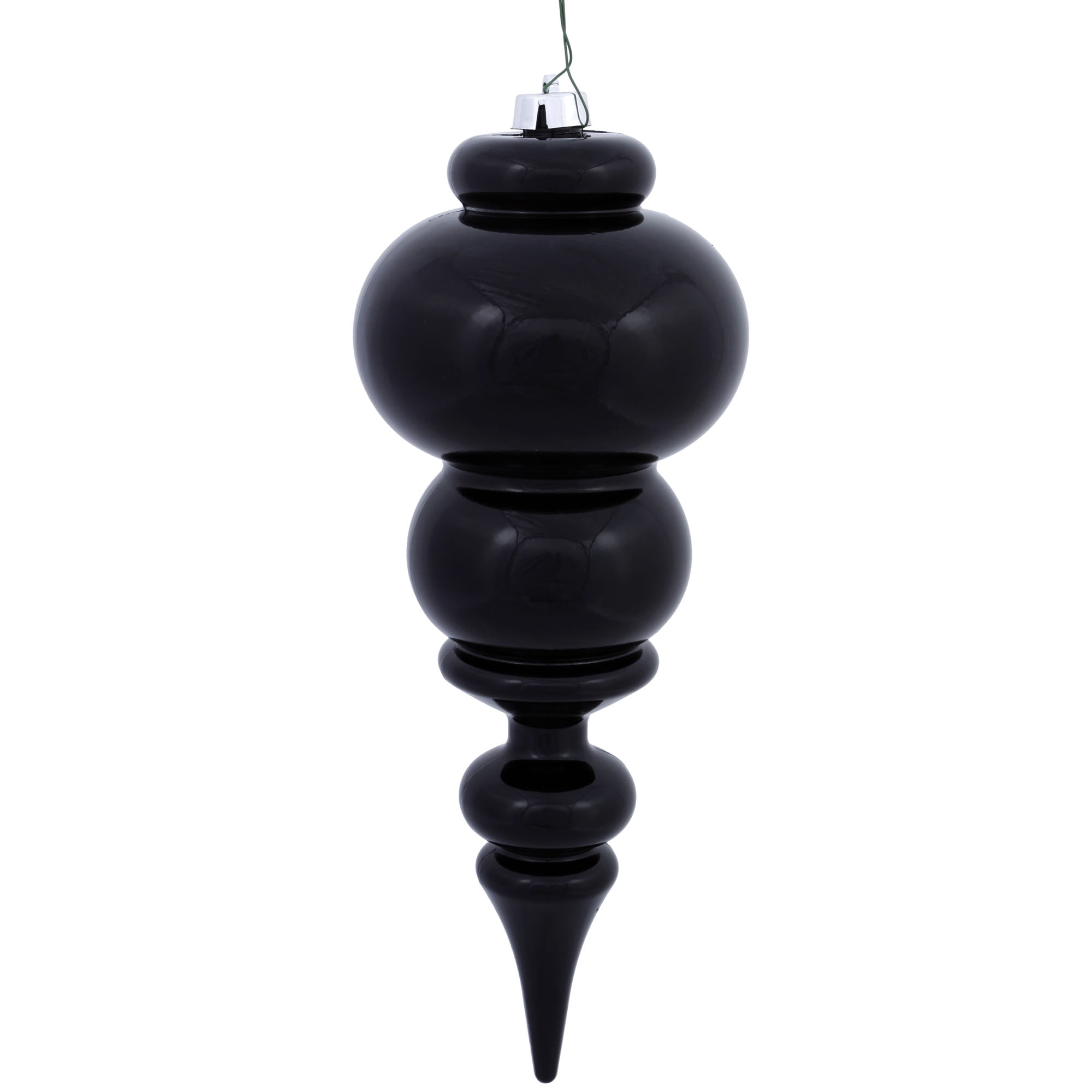 Vickerman 14" Black Shiny Finial Christmas Ornament
