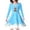 Blue, variant on Girls Spring Dress Kids Christmas Trees Deer Print Christmas Long Sleeve Party Princess Girls Party Dress Size 6-7T