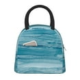 thumbnail image 2 of Haiem Teal Turquoise Fluid Stripes Printed Lunch Bag Women, Lunch Box Lunch Bag for Women, Small Leakproof Cute Lunch Tote Large Capacity Reusable Insulated Cooler Lunch Container, 2 of 6