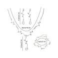 thumbnail image 2 of Valentine's Day Jewelry Set Romantic Alloy Necklace, Earrings, and Bracelet with Crystal Decorations Elegant Forest Ambiance Gift for Her, 2 of 6