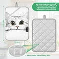 thumbnail image 6 of Yayeee Pot Holders Kitchen Heat Resistant with Pocket 7"x9.8" Cotton Oven Cooking Hot Pads, White Cat, 6 of 7